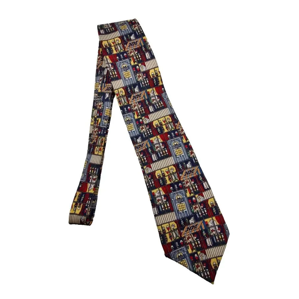 ERMENEGILDO ZEGNA Multi Color Silk Tie Made‎ In Italy